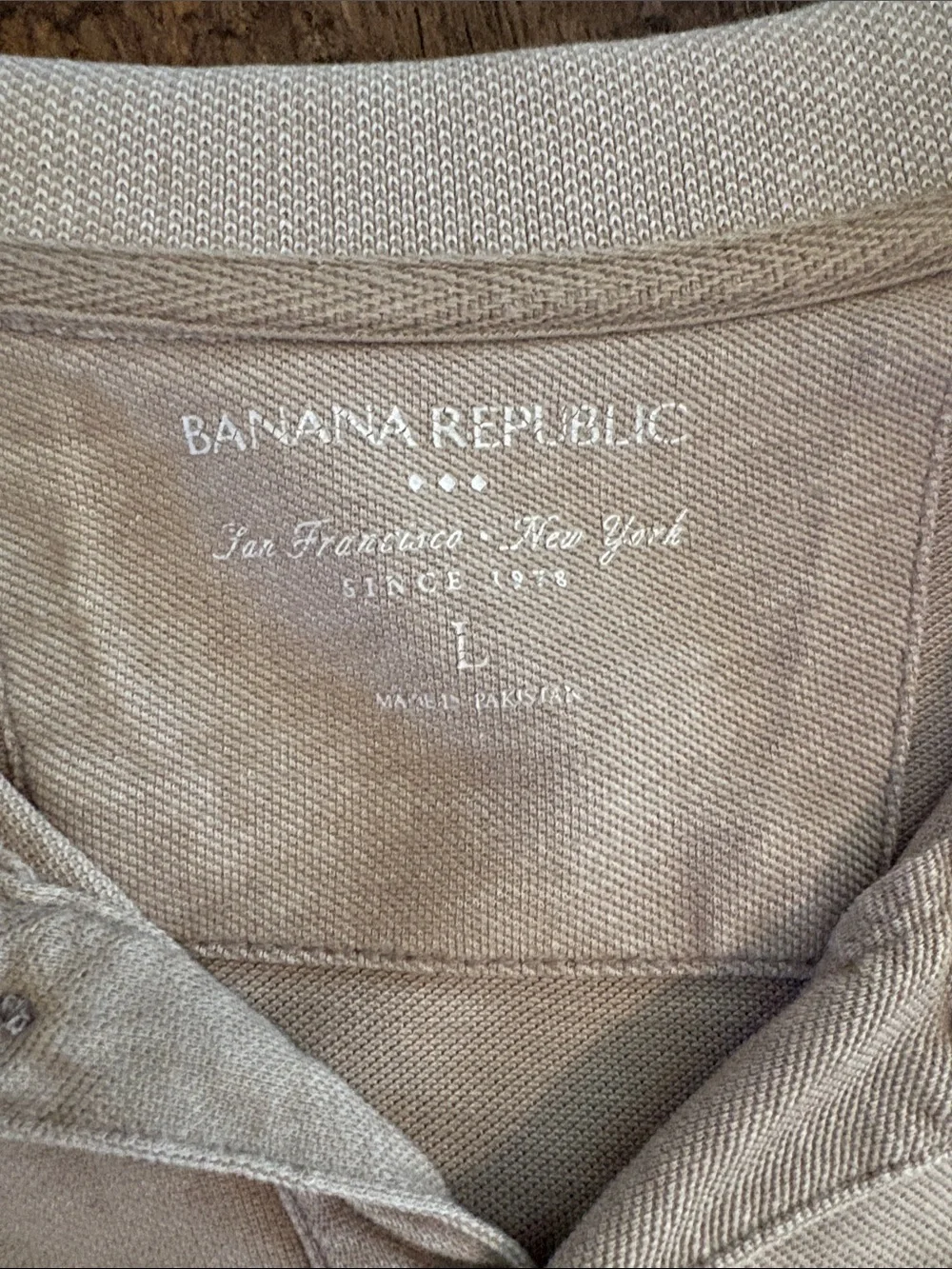 Mens Polo Shirt - Blue and Tan